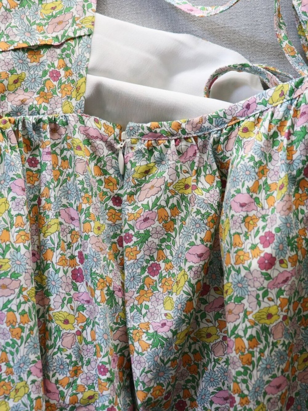 For Love & Lemons Raleigh Midi Dress Large NWT Backless Floral Pinafore Cotton - Picture 8 of 16